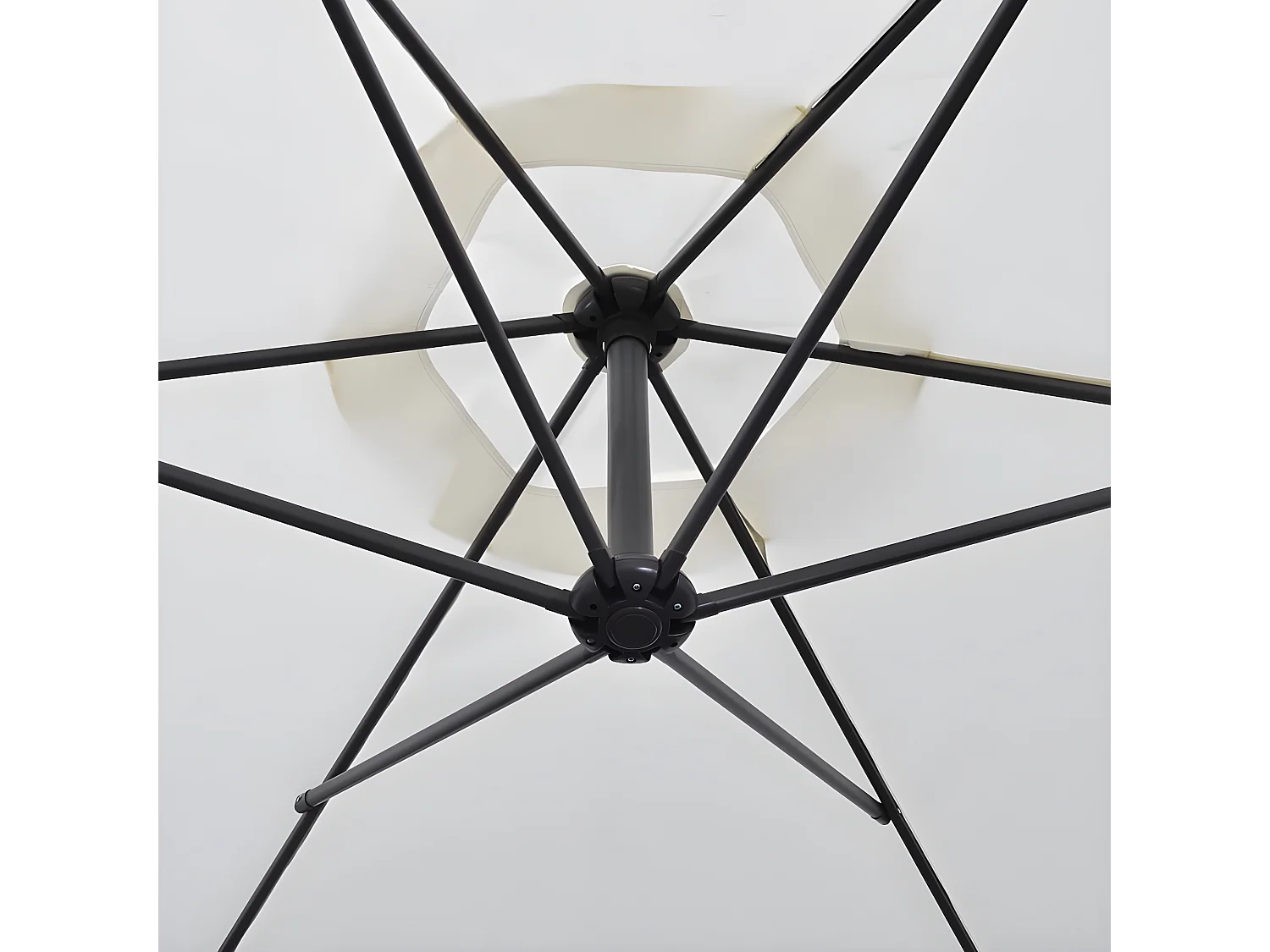 Parasol en porte-à-faux 3 m Blanc sable WVGQ5445