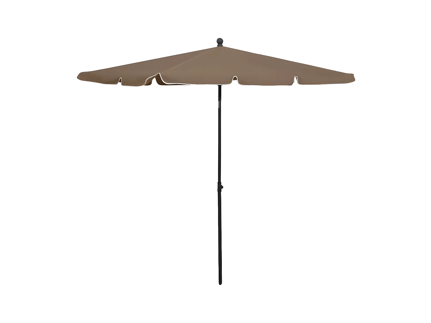 Guarda-sol de jardim c/ mastro 210x140 cm cinzento-acastanhado PT817080