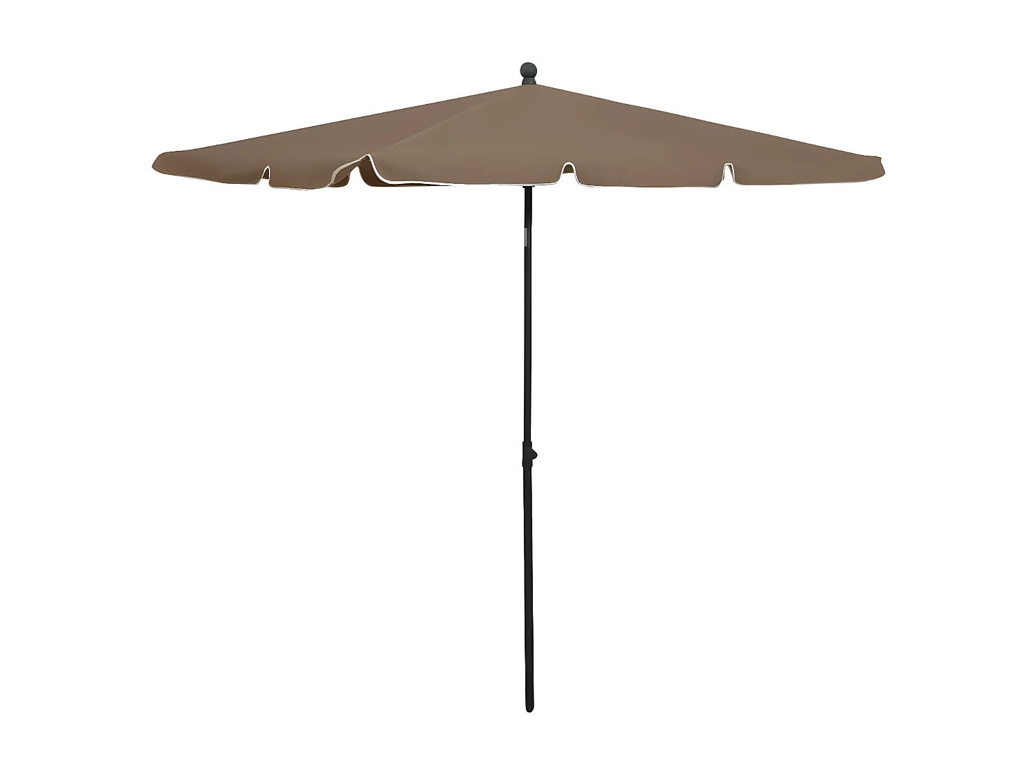 Guarda-sol de jardim c/ mastro 210x140 cm cinzento-acastanhado PT817080