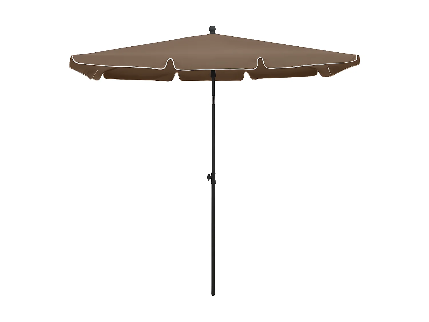 Guarda-sol de jardim c/ mastro 210x140 cm cinzento-acastanhado PT817080