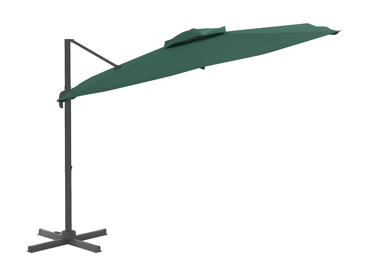 Parasol cantilever à double toit Vert 300x300 cm WVGQ3989