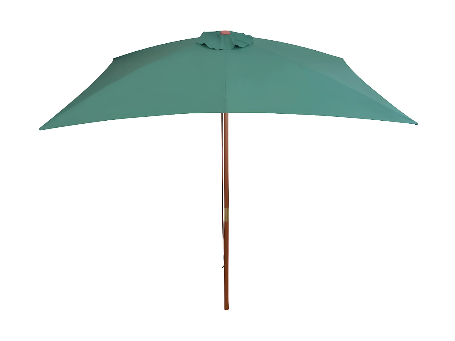 Sombrilla con palo de madera verde 200x300 cm ES367670
