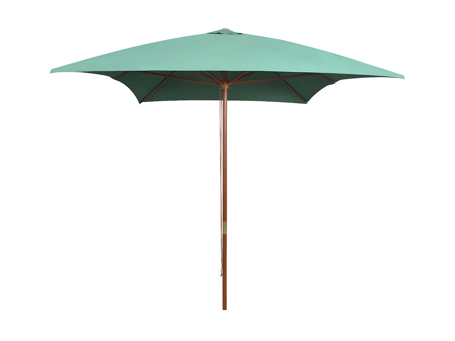 Parasol met houten paal 200x300 cm groen NL534551