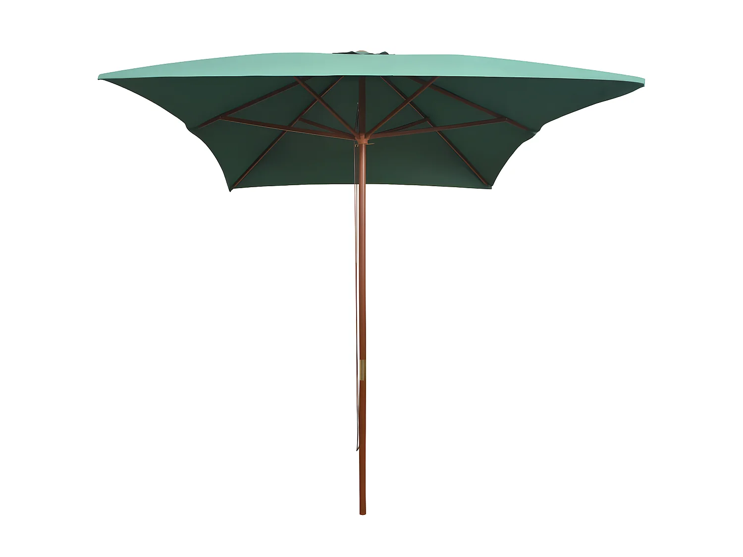 Parasol met houten paal 200x300 cm groen NL534551