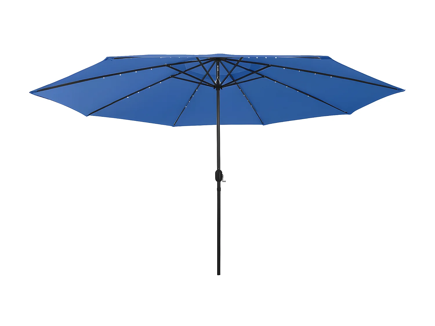 Parasol d'extérieur avec LED et mât en métal 400 cm Bleu azuré WVGQ1246