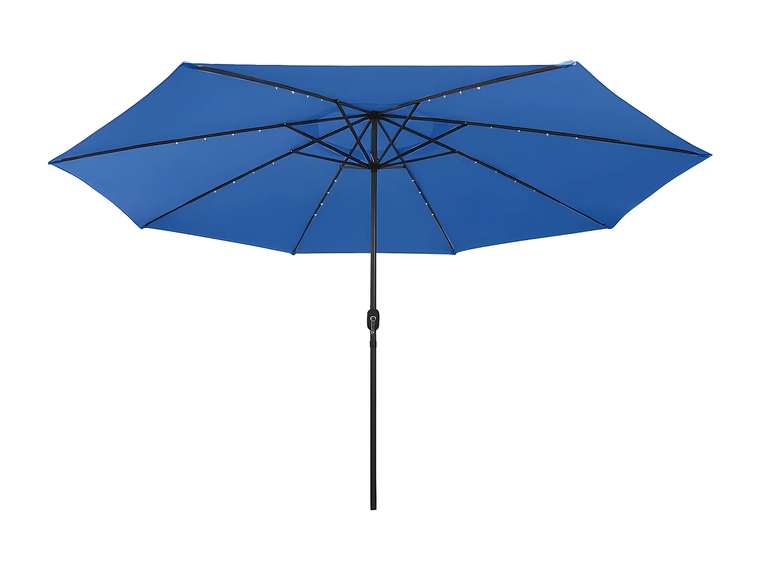 Parasol d'extérieur avec LED et mât en métal 400 cm Bleu azuré WVGQ1246