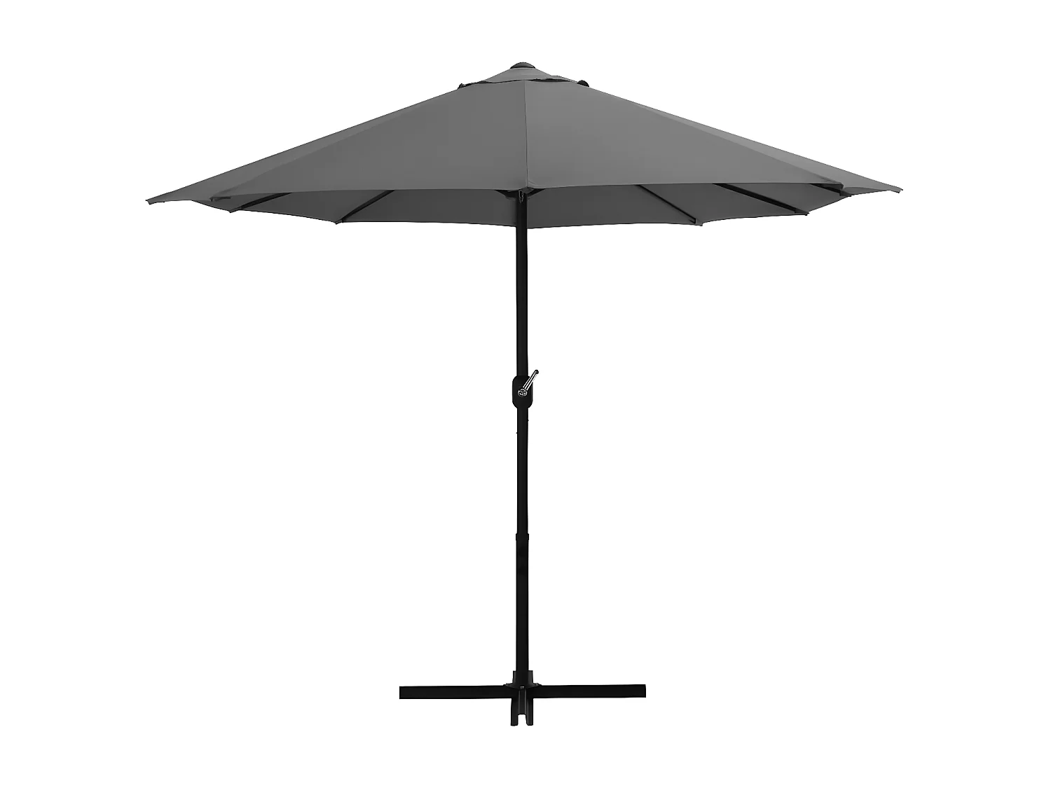 Parasol d'extérieur poteau en aluminium 460 x 270 cm anthracite WVGQ2421