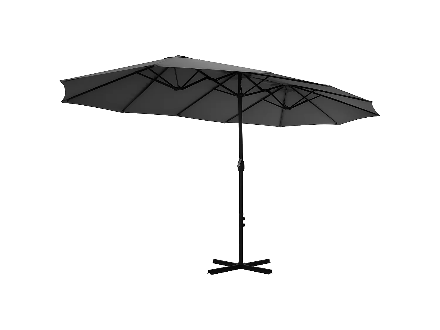 Parasol d'extérieur poteau en aluminium 460 x 270 cm anthracite WVGQ2421