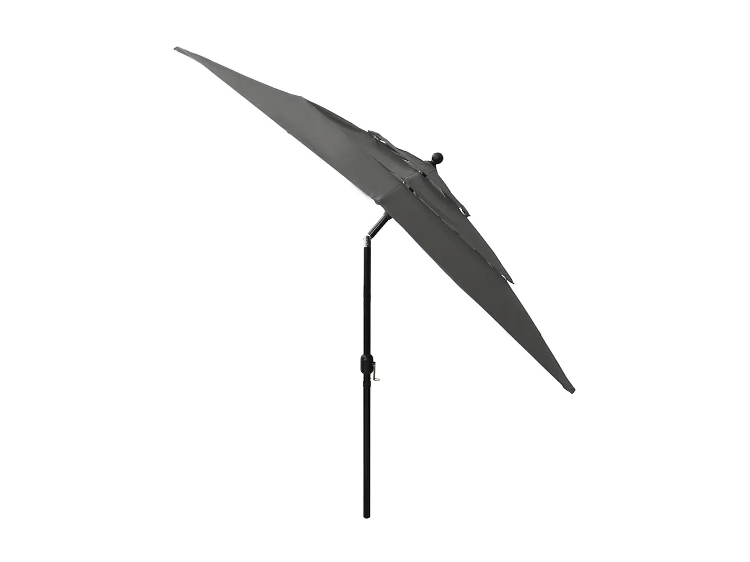 Sombrilla de 3 niveles poste aluminio gris antracita 2,5x2,5 m ES440024