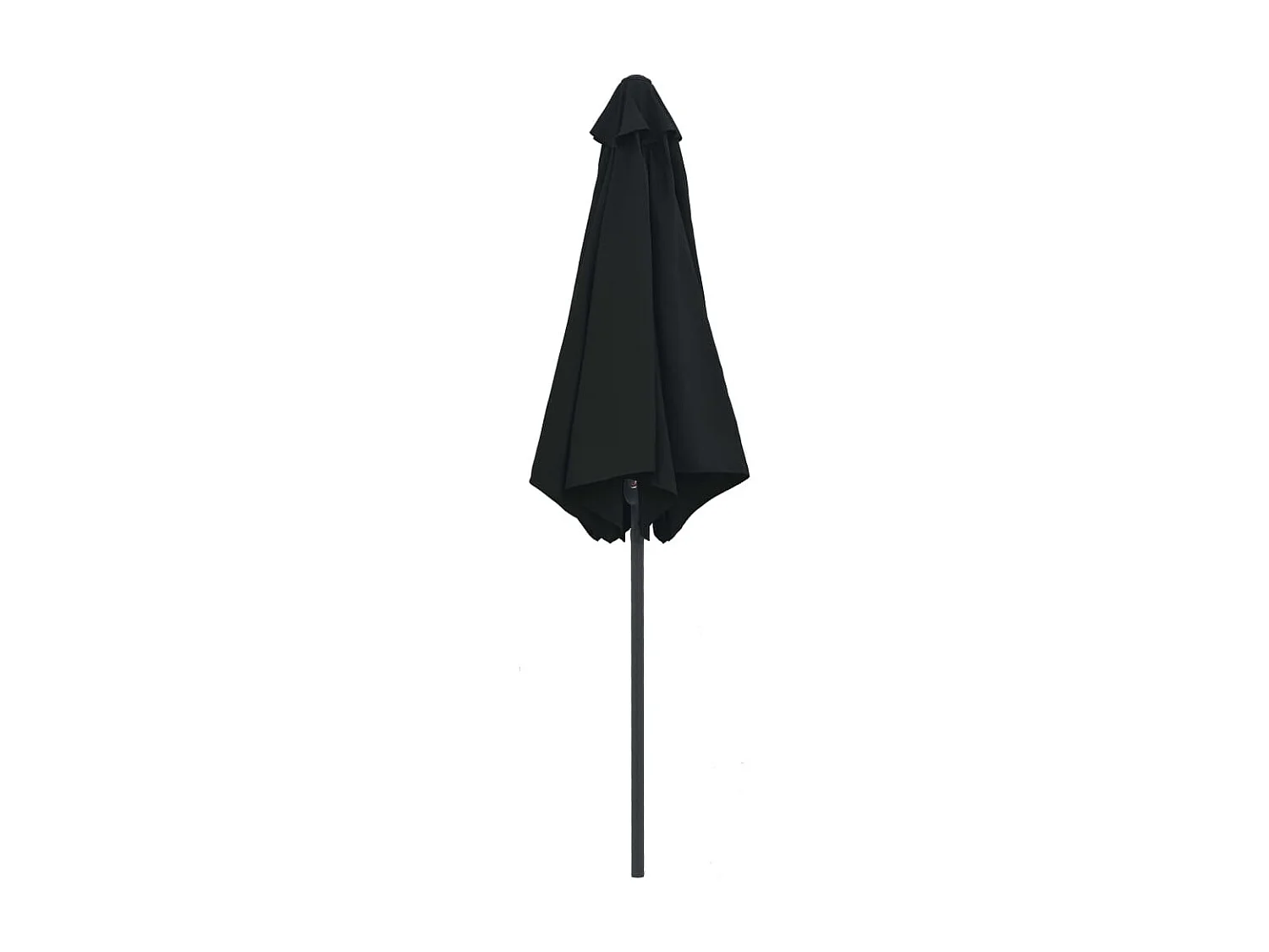 Parasol d'extérieur et mât en aluminium 270x246 cm Noir GWE6581