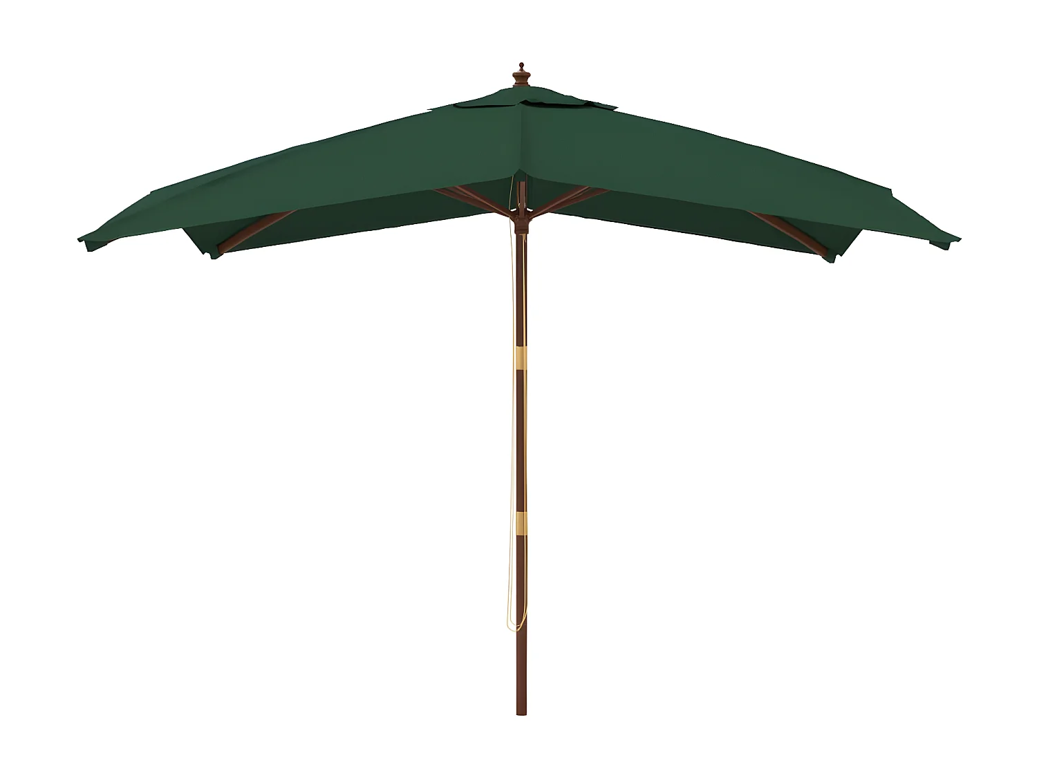 Parasol de jardin avec mât en bois vert 300x300x273 cm WVGQ3483
