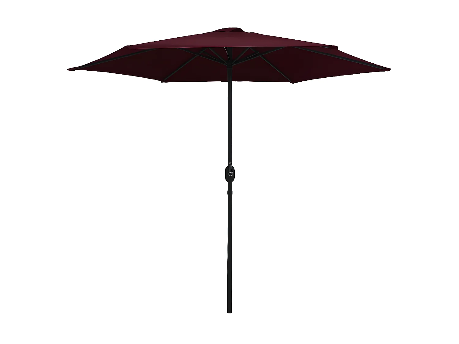 Guarda-sol exterior c/ mastro alumínio 270x246cm vermelho bordô PT436234