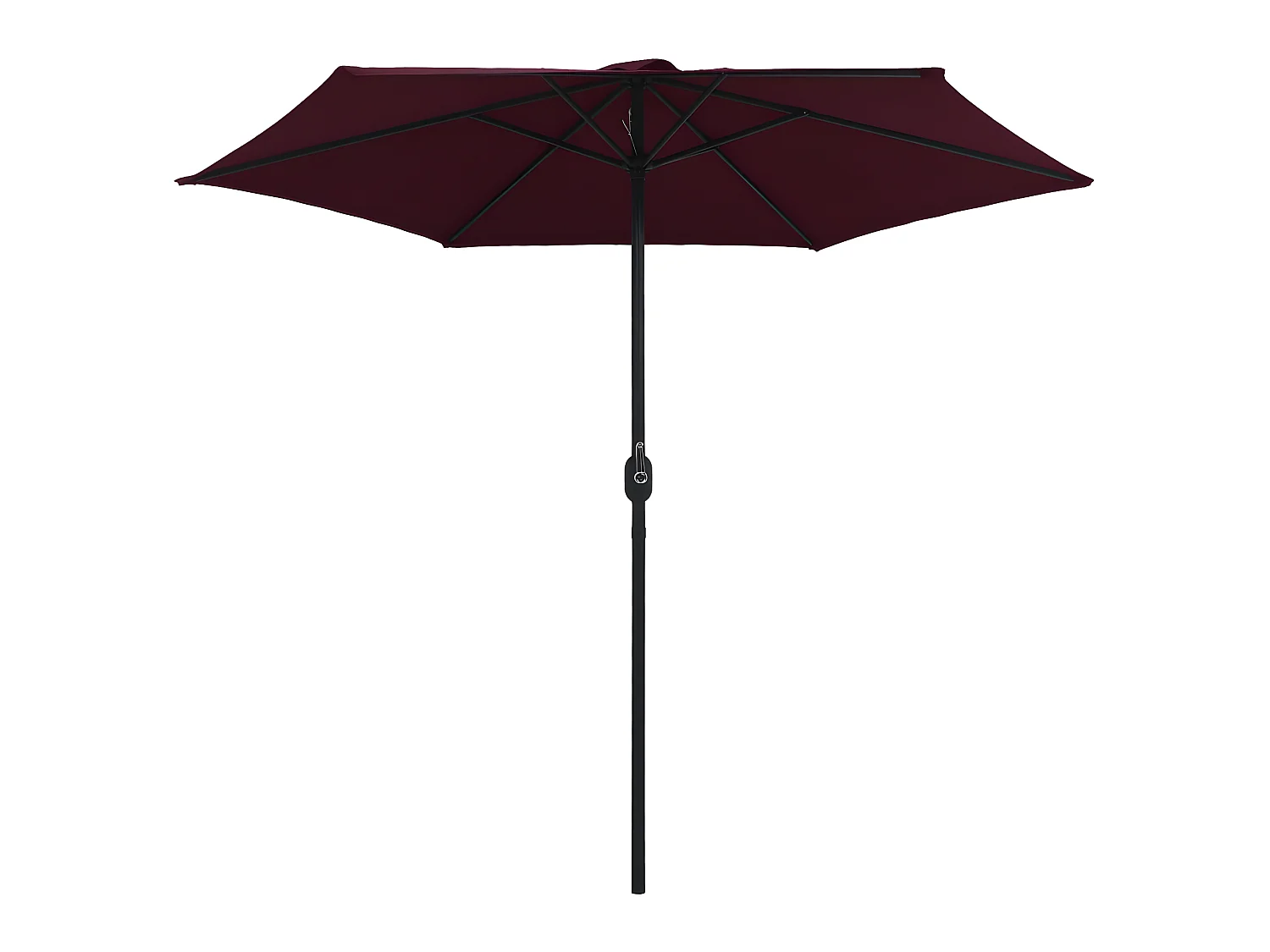 Guarda-sol exterior c/ mastro alumínio 270x246cm vermelho bordô PT436234