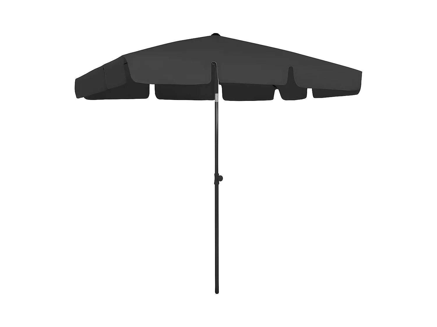Guarda-sol de praia 200x125 cm preto PT548568