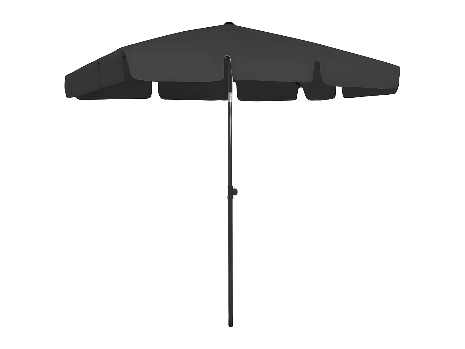 Guarda-sol de praia 200x125 cm preto PT548568