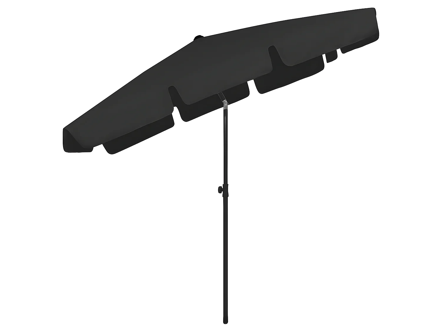 Guarda-sol de praia 200x125 cm preto PT548568