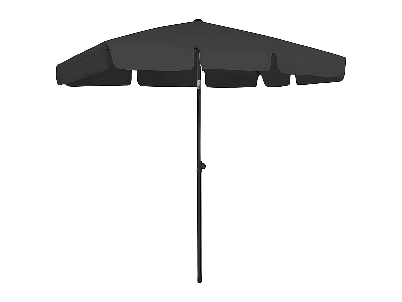 Guarda-sol de praia 200x125 cm preto PT548568