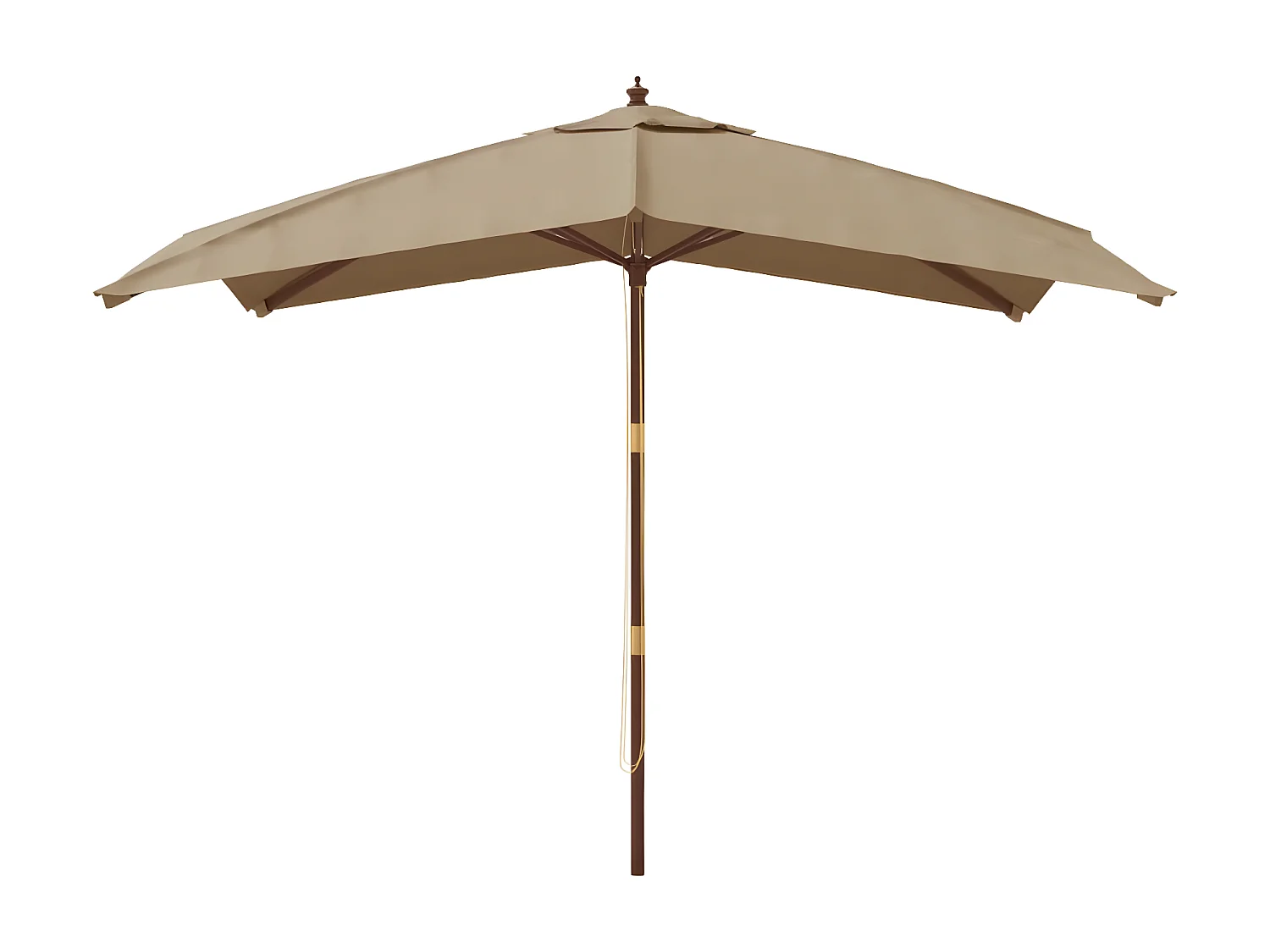 Parasol de jardin avec mât en bois taupe 300x300x273 cm WVGQ3375
