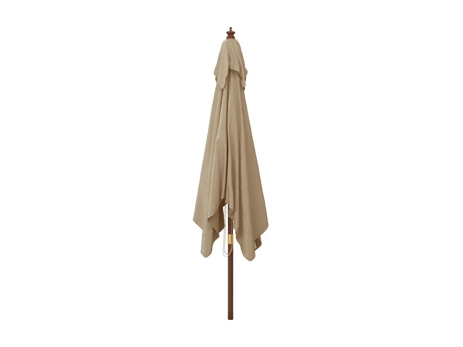 Parasol de jardin avec mât en bois taupe 300x300x273 cm WVGQ3375