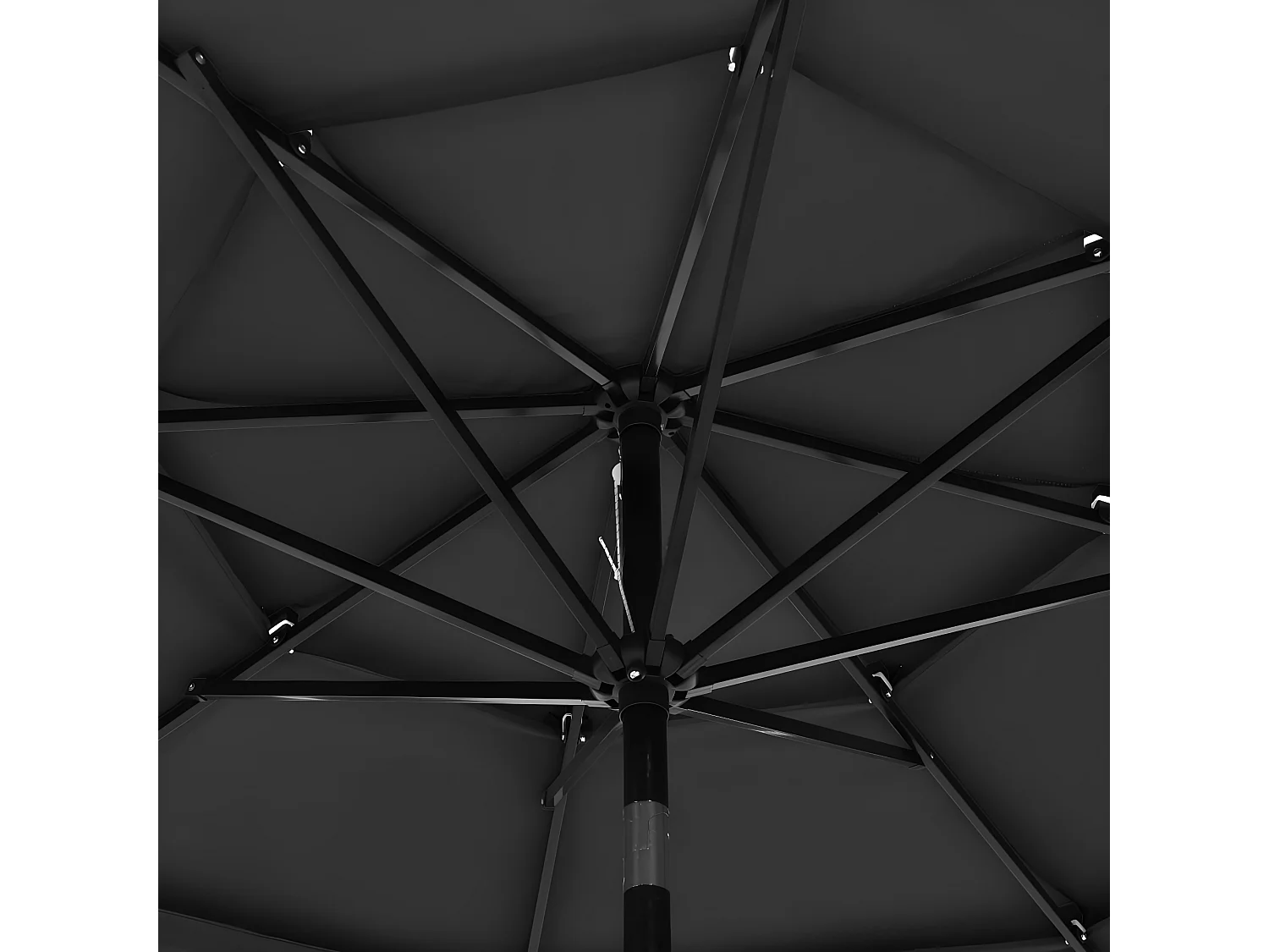 Parasol 3-laags met aluminium paal 3 m antracietkleurig NL732704