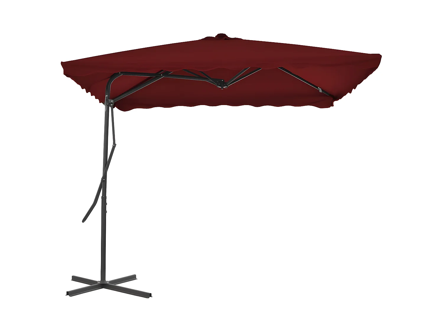 Parasol met stalen paal 250x250x230 cm bordeauxrood NL898713