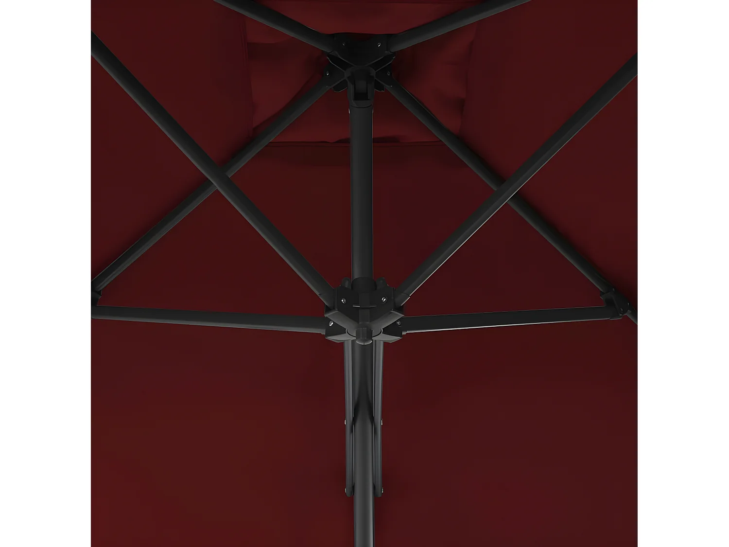 Parasol met stalen paal 250x250x230 cm bordeauxrood NL898713