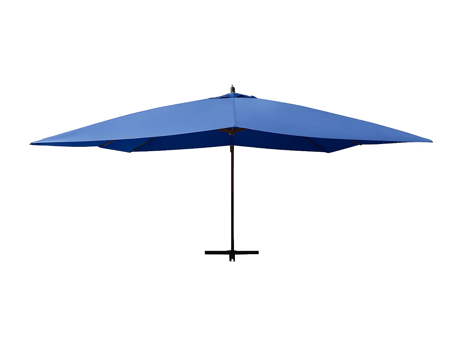 Zweefparasol met houten paal 400x300 cm azuurblauw NL794916