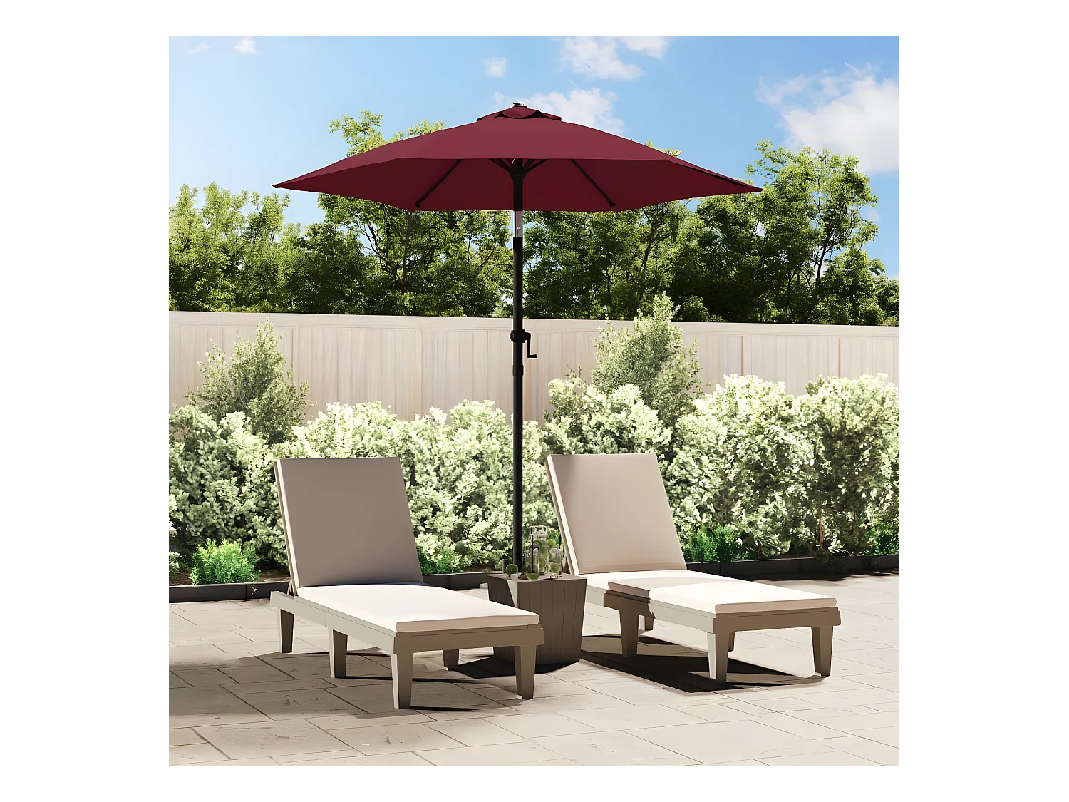 Parasol Bordeaux 200x224 cm Aluminium WVGQ5886