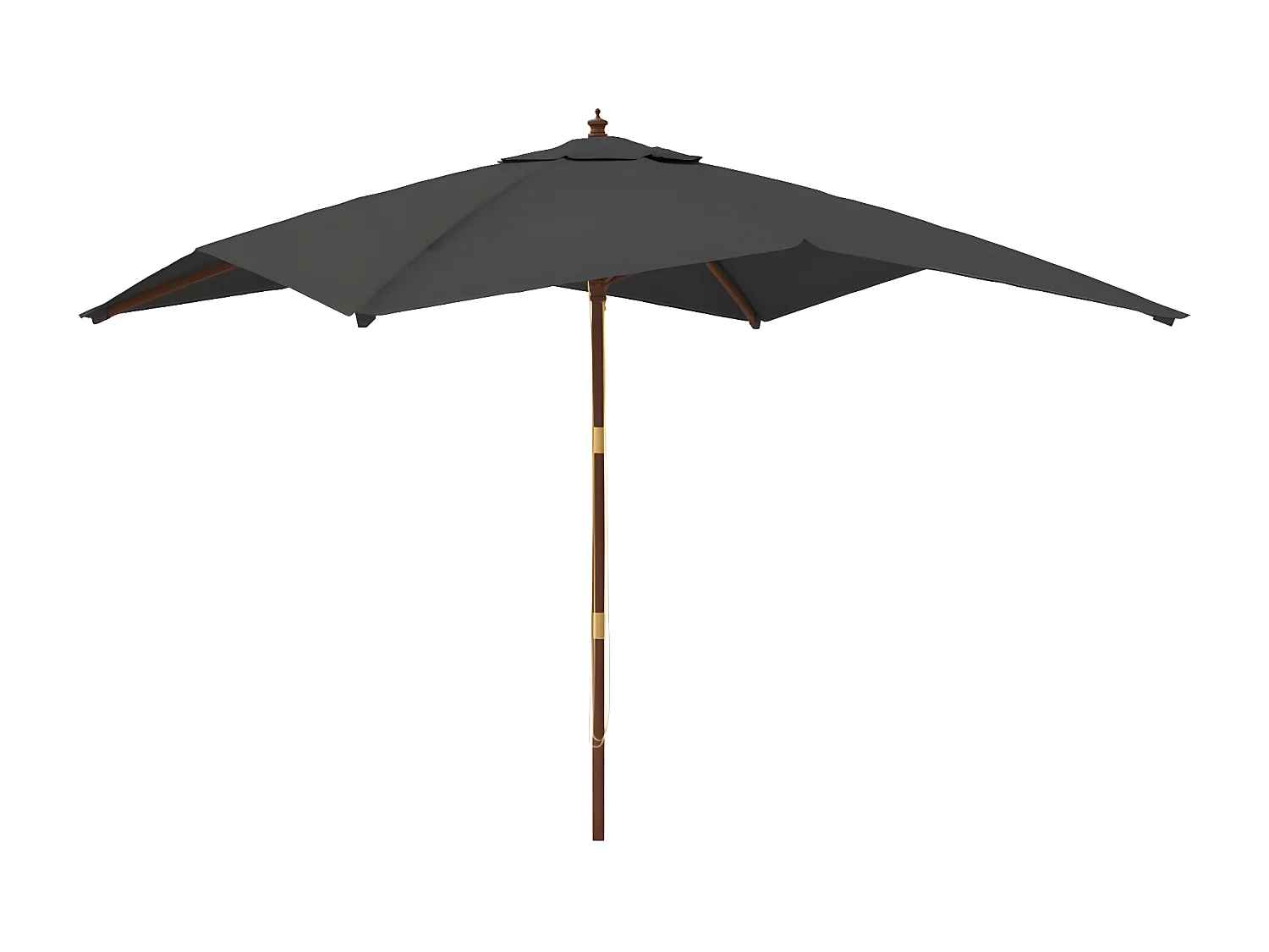Parasol de jardin avec mât en bois anthracite 300x300x273 cm WVGQ7391