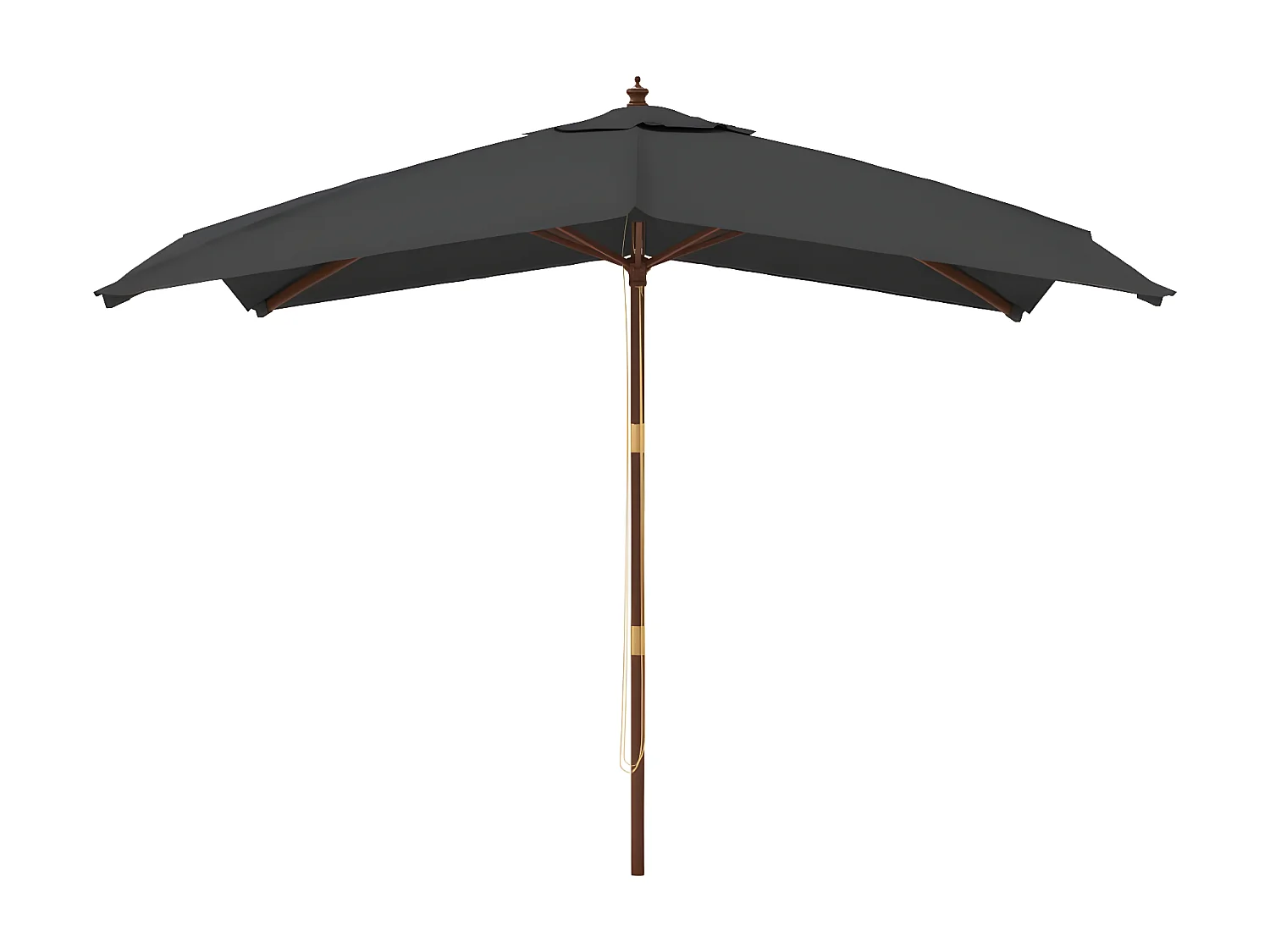 Parasol de jardin avec mât en bois anthracite 300x300x273 cm WVGQ7391