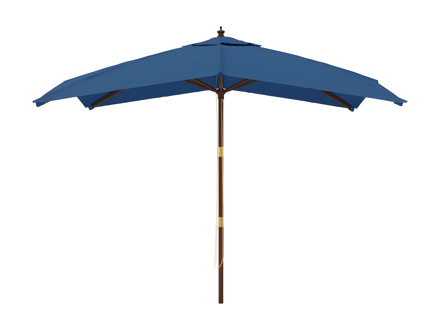 Parasol de jardin avec mât en bois bleu azuré 300x300x273 cm WVGQ2728