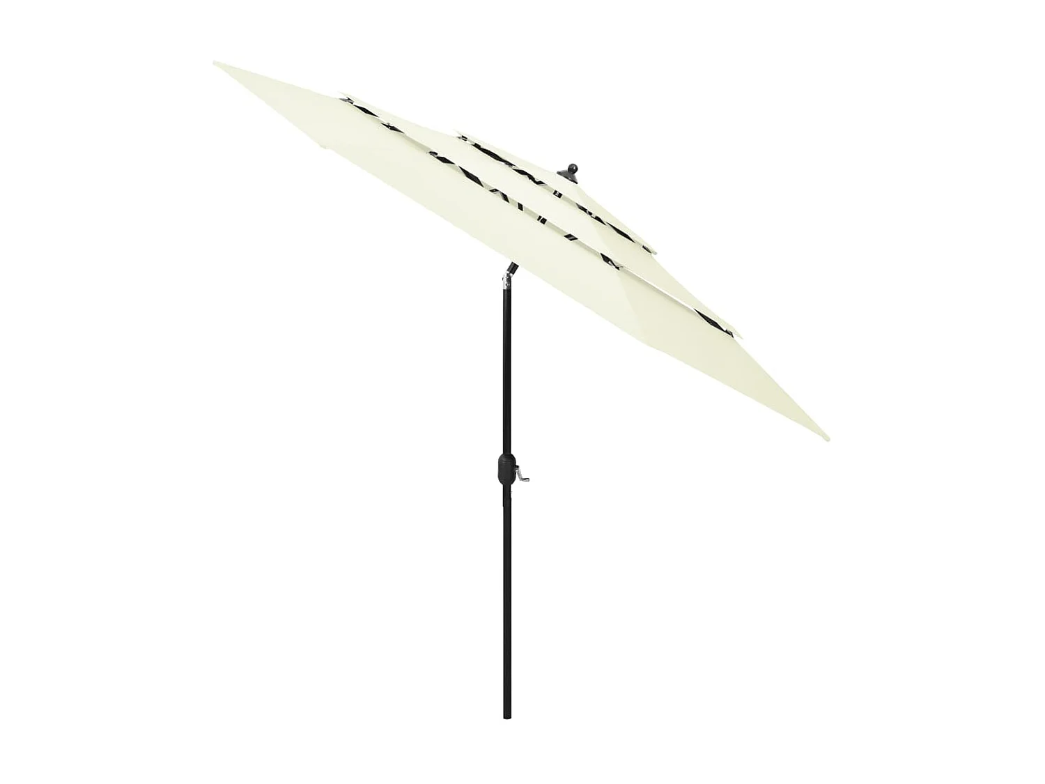 Parasol à 3 niveaux avec mât en aluminium Sable 3 m WVGQ8855