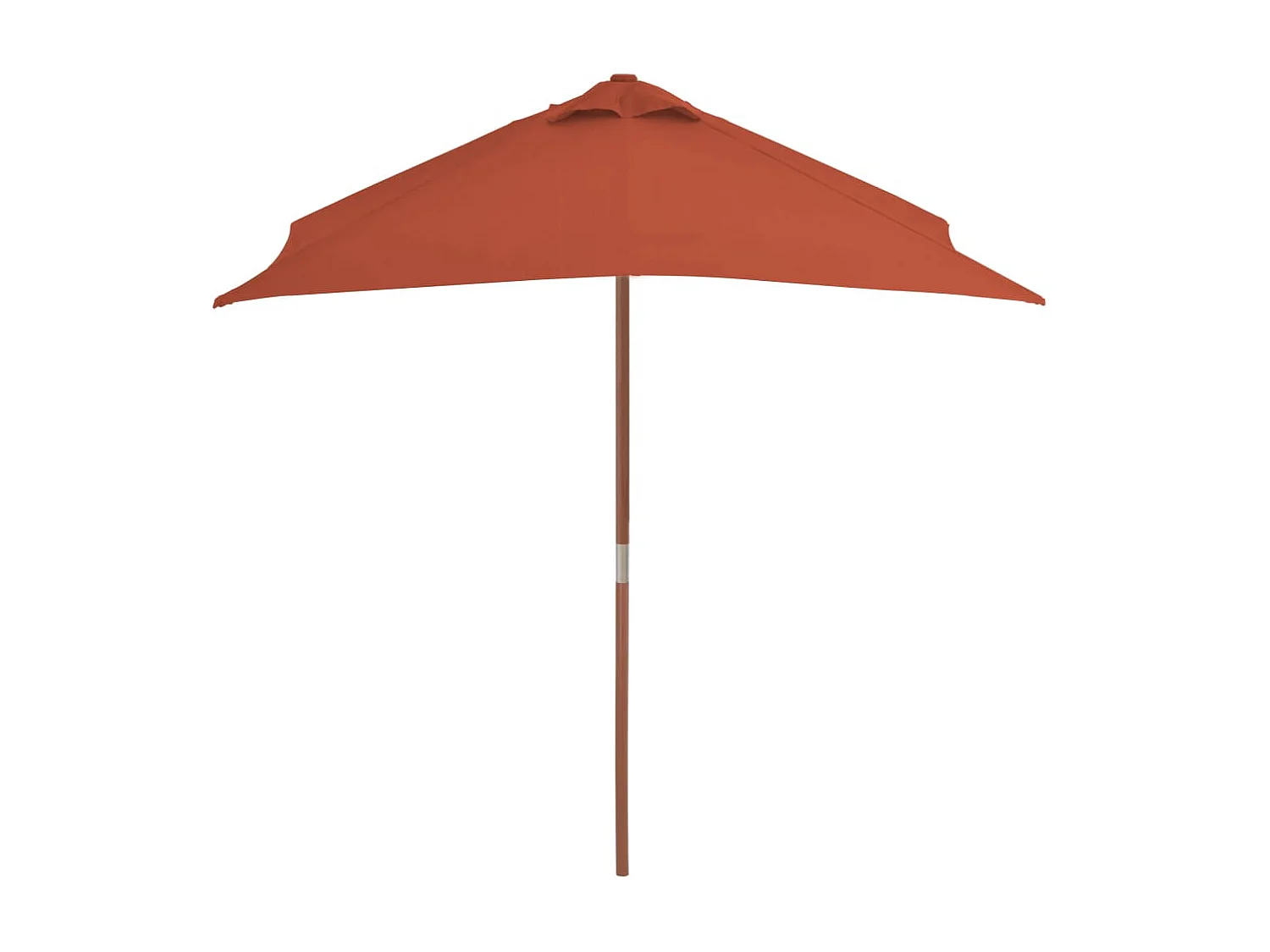 Parasol d'extérieur avec mât en bois 150 x 200 cm Terre cuite WVGQ8625