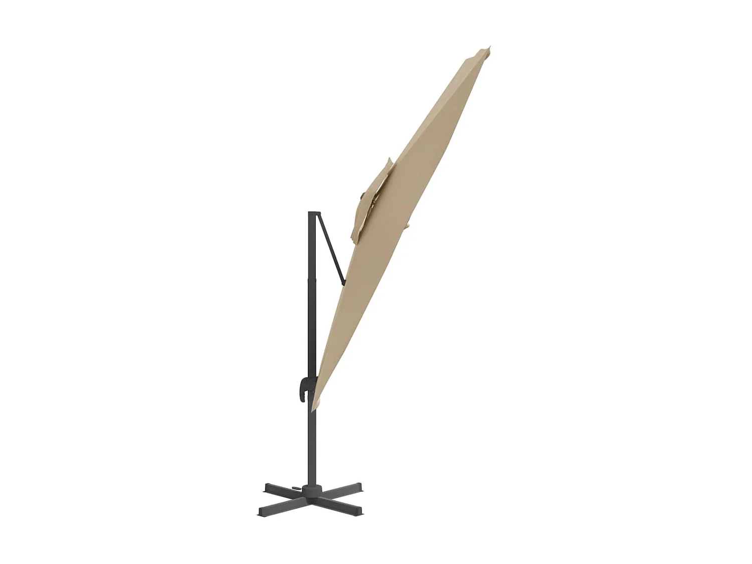 Parasol cantilever à double toit Taupe 300x300 cm WVGQ5133