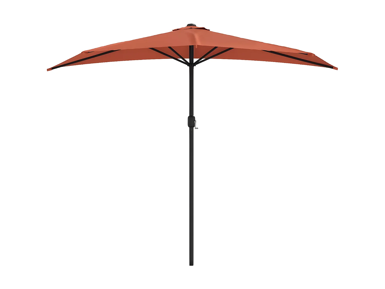 Parasol de balcon et mât en aluminium Terre cuite 270x144x222cm WVGQ1357
