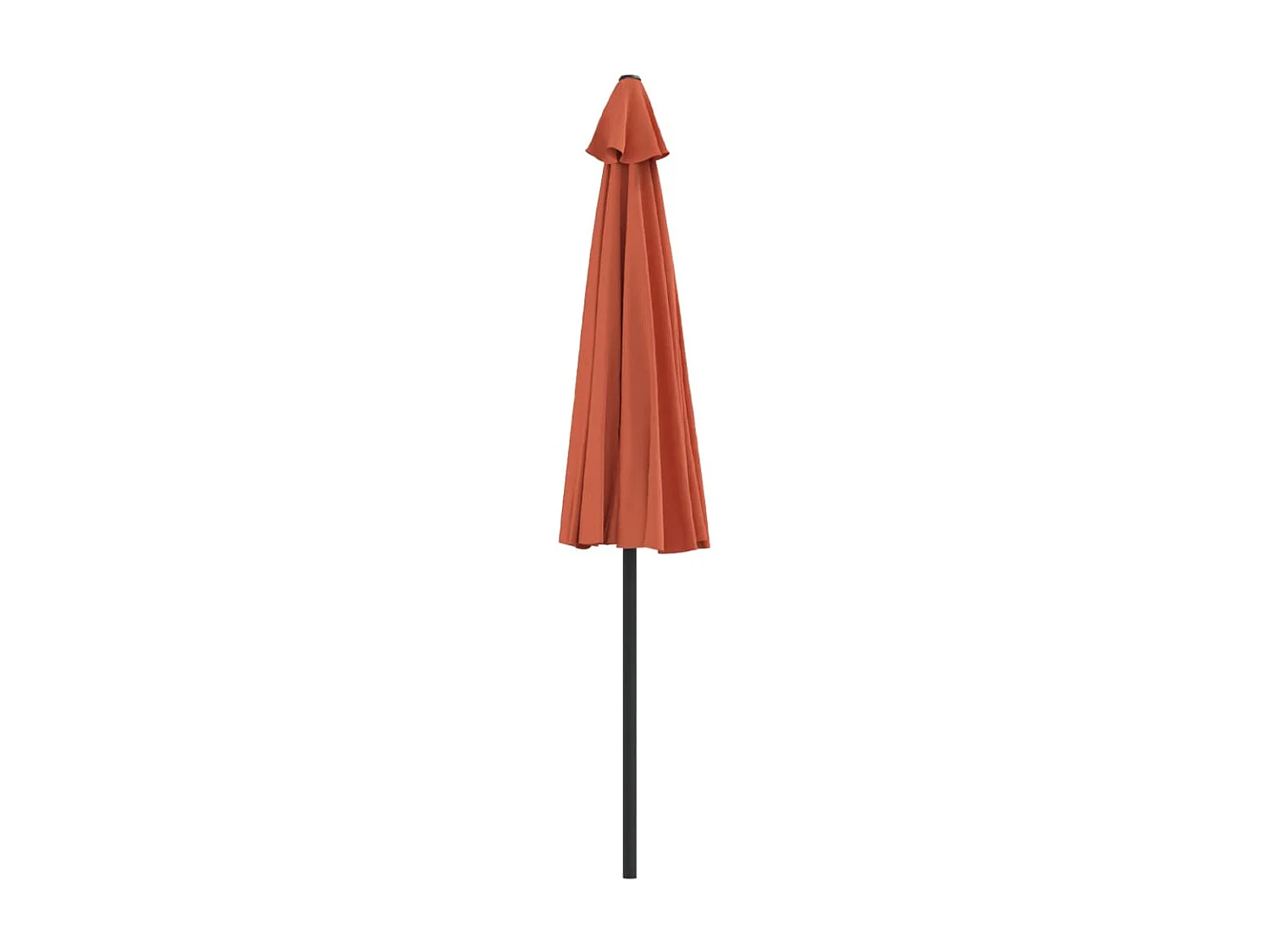Parasol de balcon et mât en aluminium Terre cuite 270x144x222cm WVGQ1357