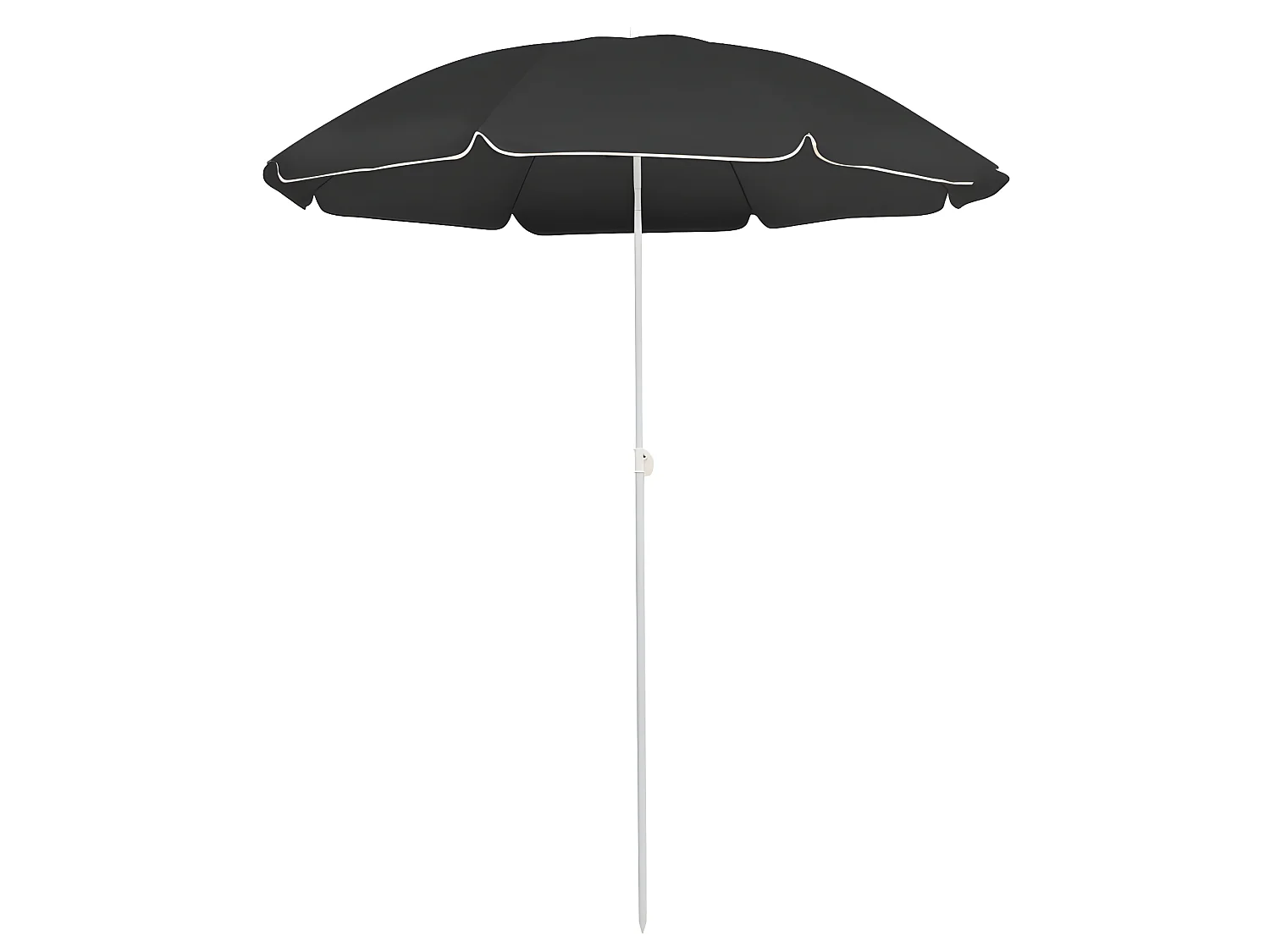 Parasol d'extérieur avec mât en acier Anthracite 180 cm WVGQ6501