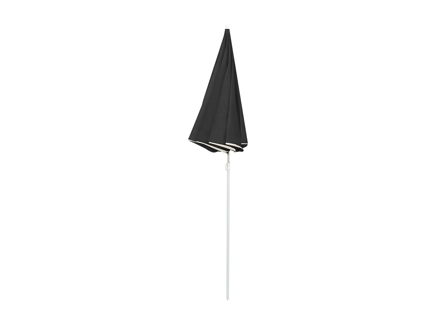 Parasol d'extérieur avec mât en acier Anthracite 180 cm WVGQ6501