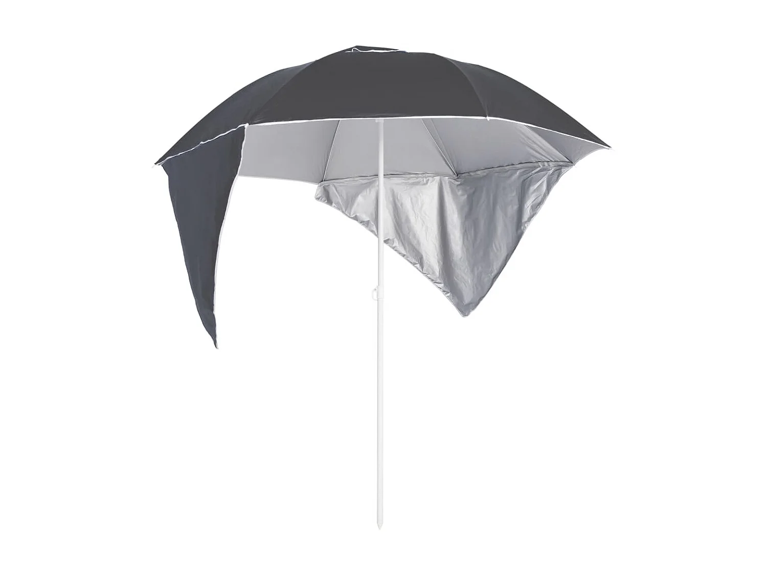 Parasol de plage avec parois latérales Anthracite 215 cm WVGQ5113