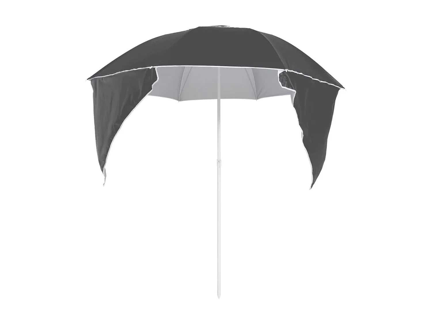Parasol de plage avec parois latérales Anthracite 215 cm WVGQ5113
