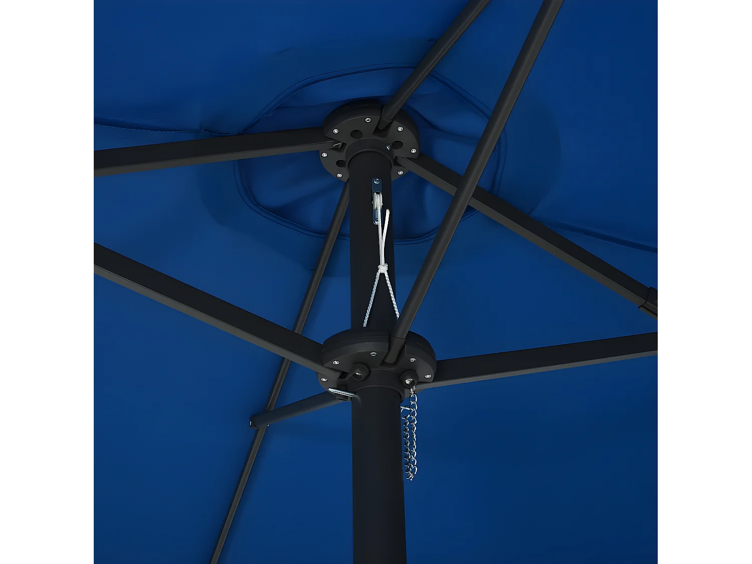 Parasol d'extérieur et poteau en aluminium 460 x 270 cm Bleu WVGQ3297