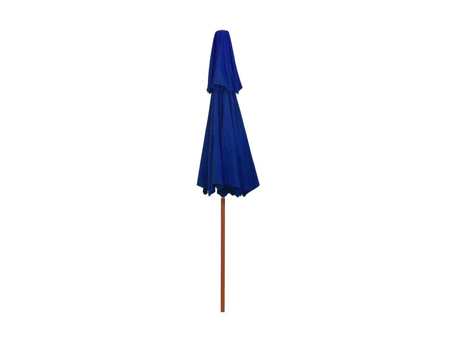 Parasol dubbeldekker met houten paal 270 cm blauw NL704579