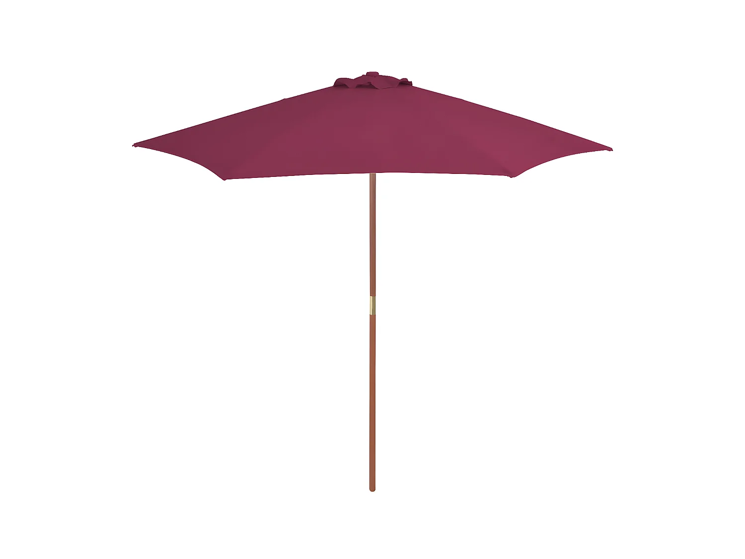 Parasol avec mât en bois 270 cm Bordeaux WVGQ1962