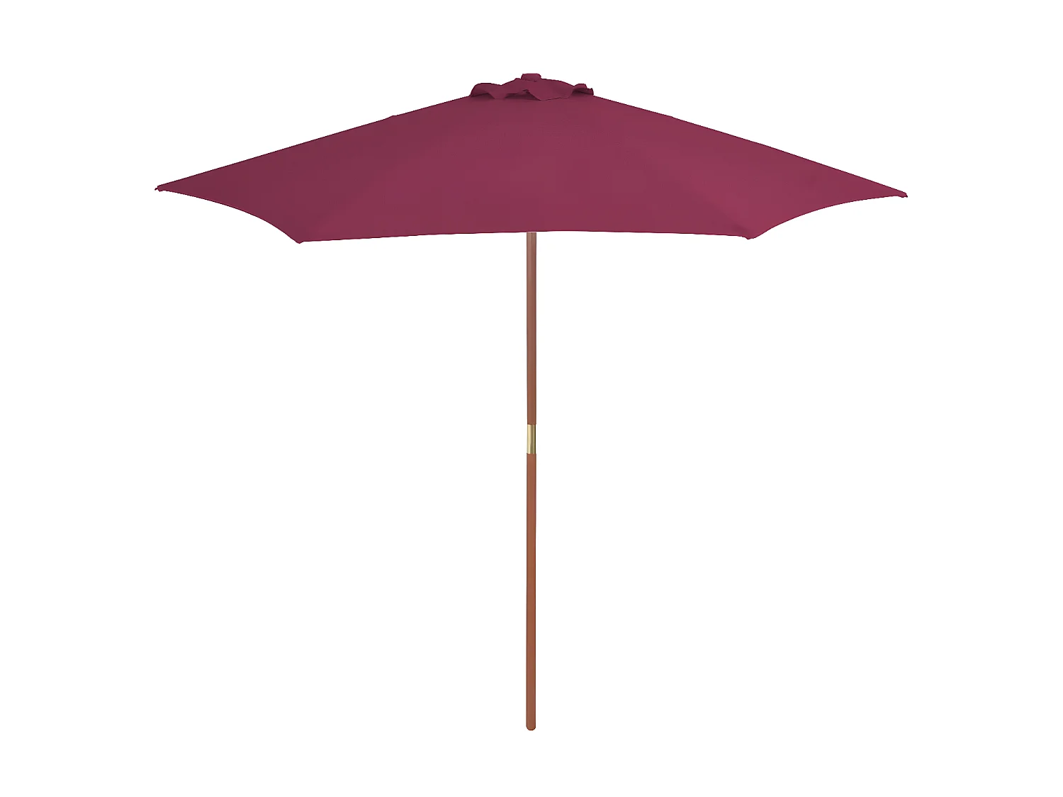 Parasol avec mât en bois 270 cm Bordeaux WVGQ1962