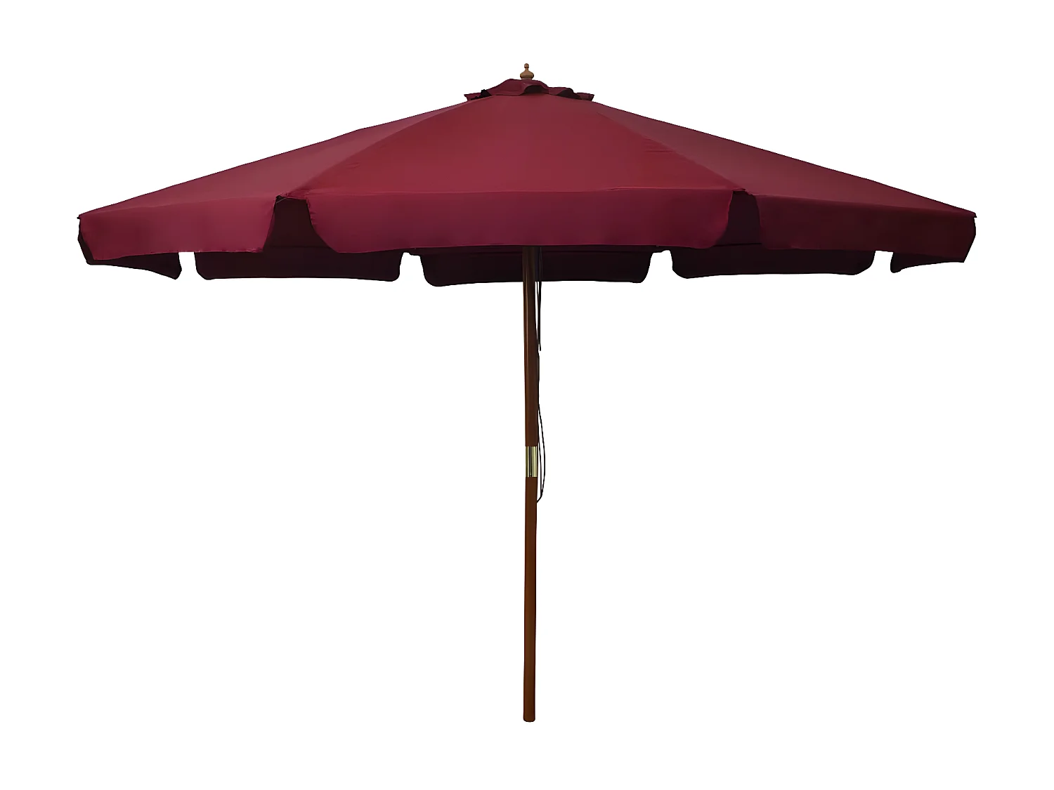 Parasol met houten paal 330 cm bordeauxrood NL987305