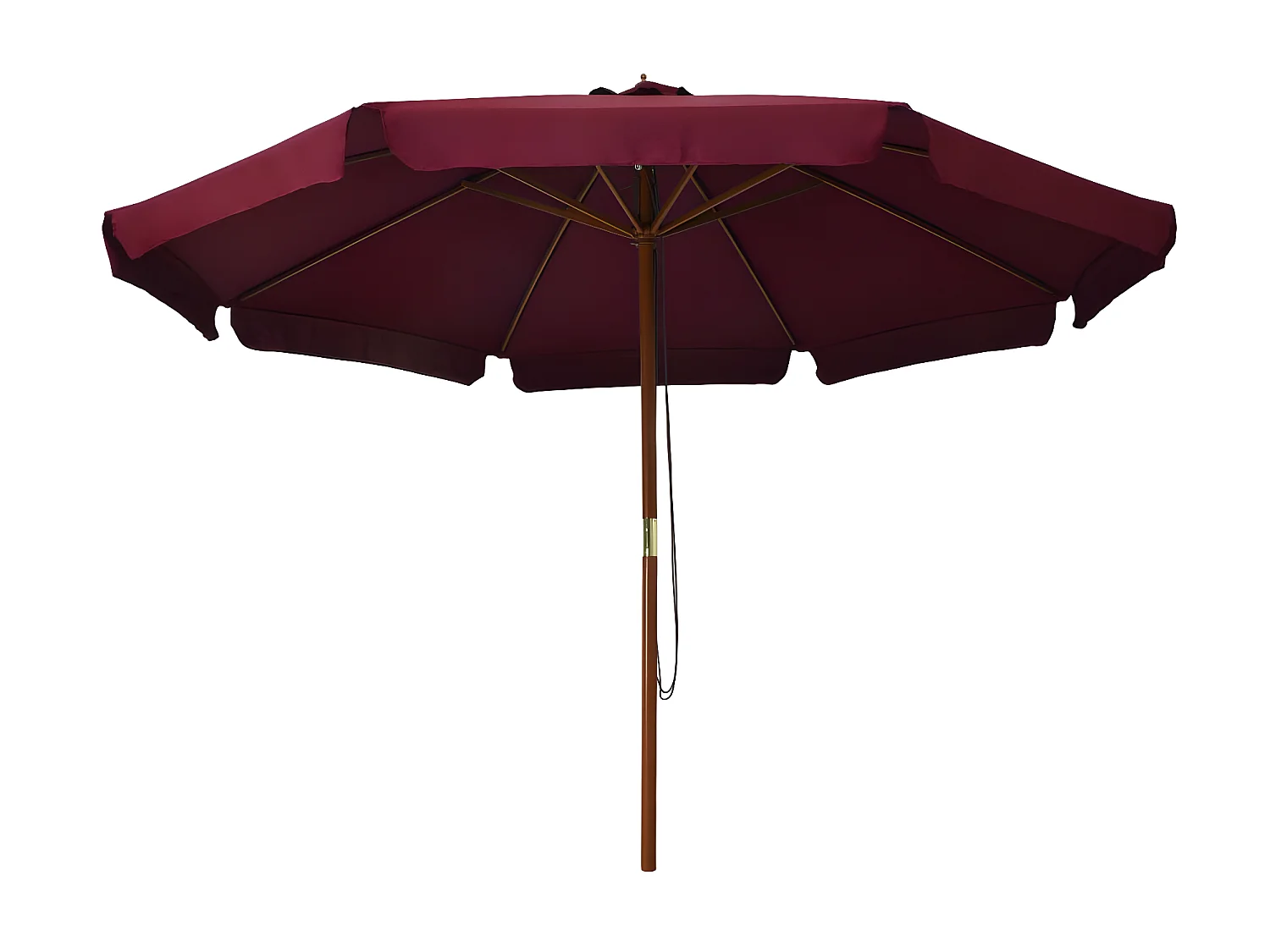 Parasol met houten paal 330 cm bordeauxrood NL987305