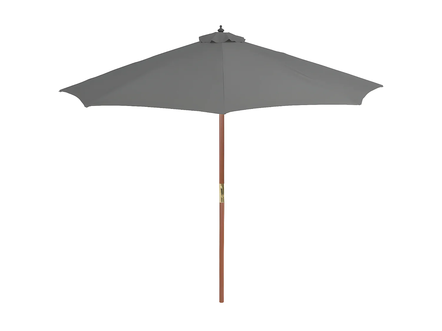 Parasol d'extérieur avec mât en bois 300 cm Anthracite WVGQ7458