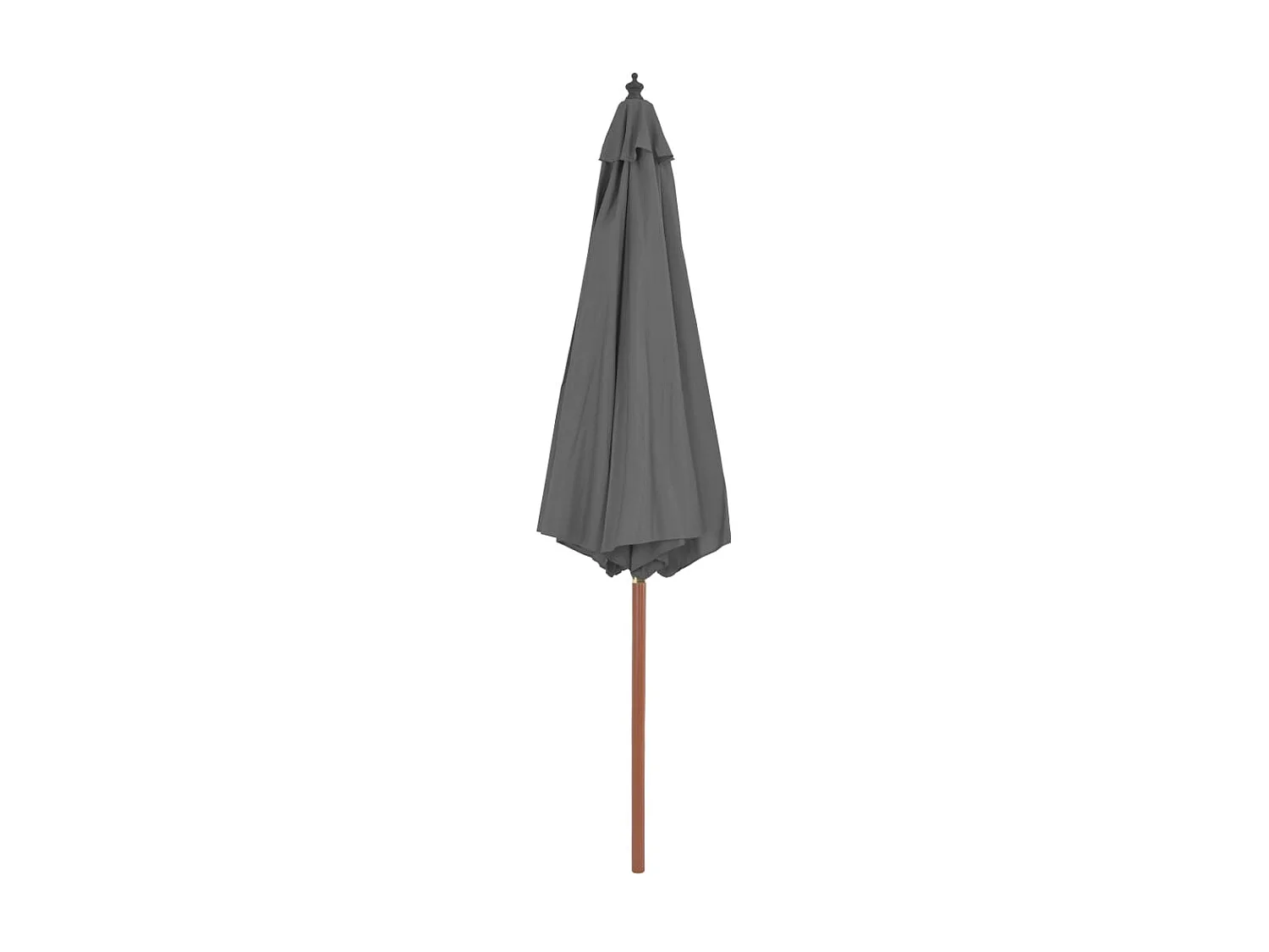 Parasol d'extérieur avec mât en bois 300 cm Anthracite WVGQ7458