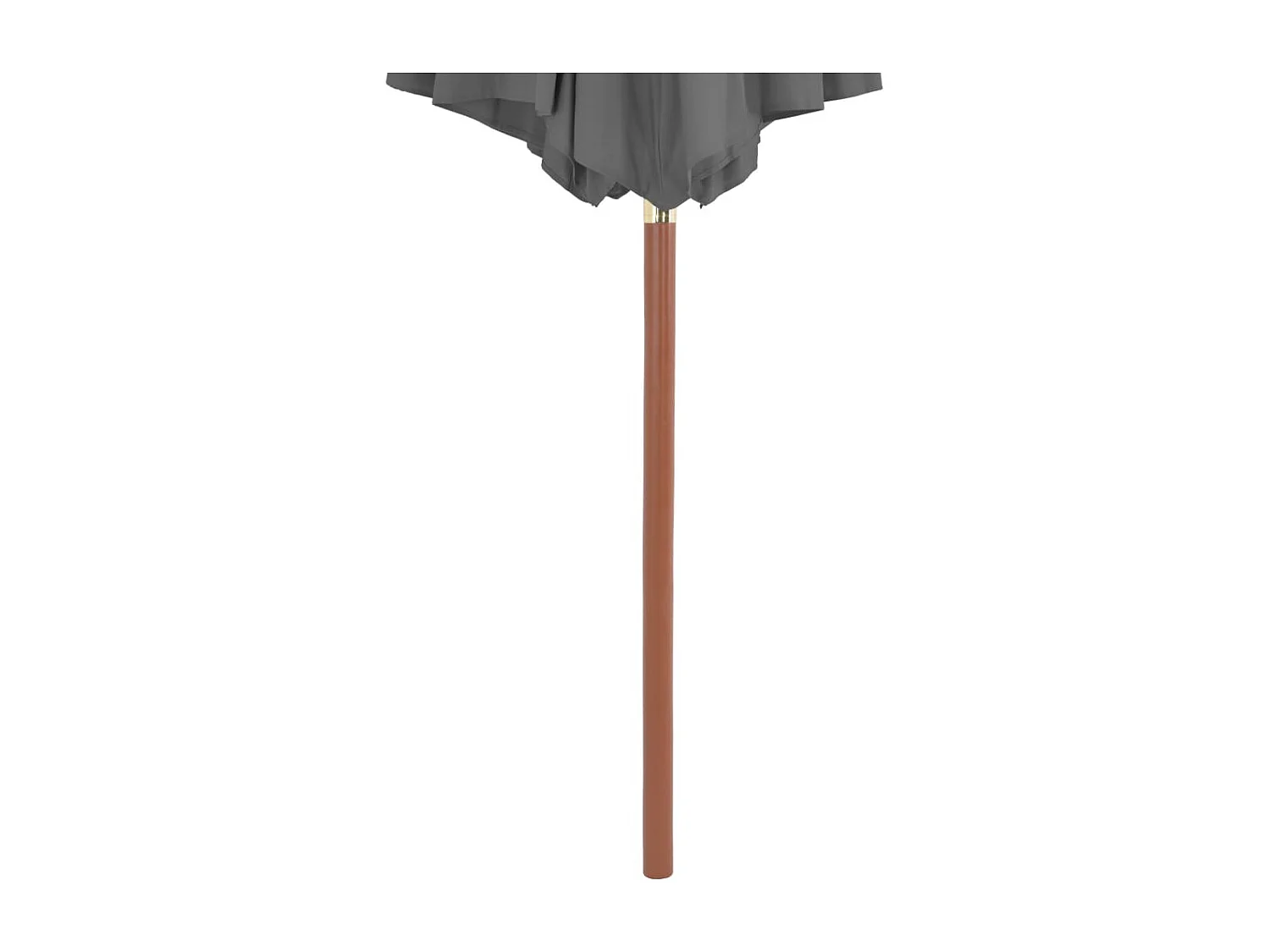 Parasol d'extérieur avec mât en bois 300 cm Anthracite WVGQ7458