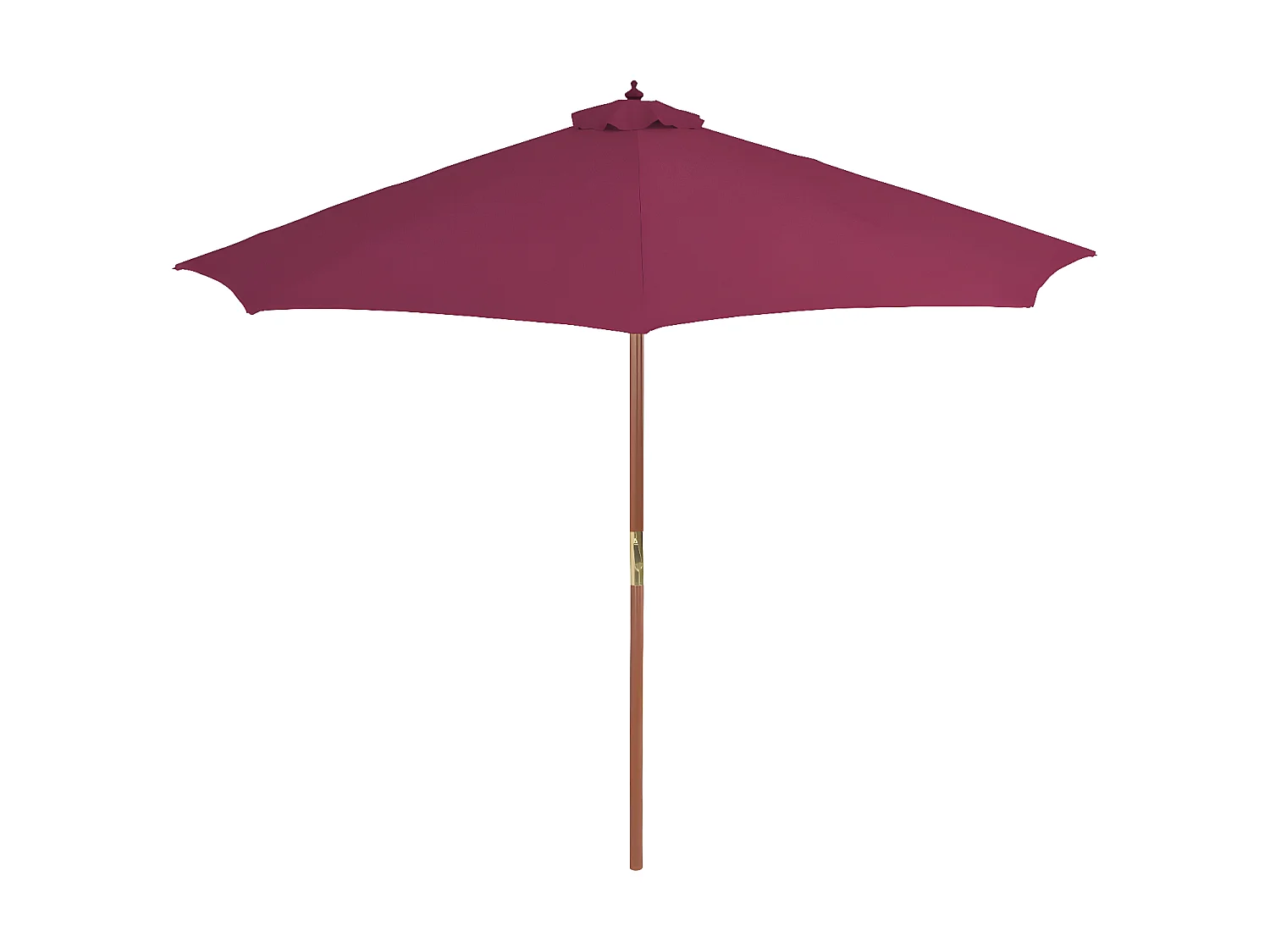 Parasol met houten paal 300 cm bordeauxrood NL603086